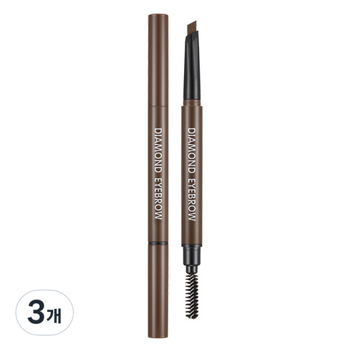 리르 다이아몬드 아이브로우 0.35g, 02 딥 브라운, 3개
