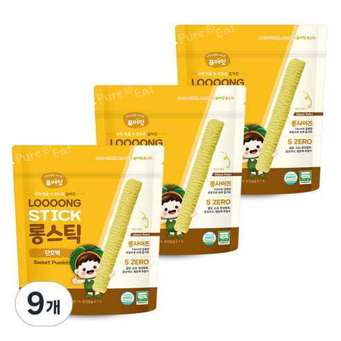 퓨어잇 롱스틱, 30g, 9개, 단호박