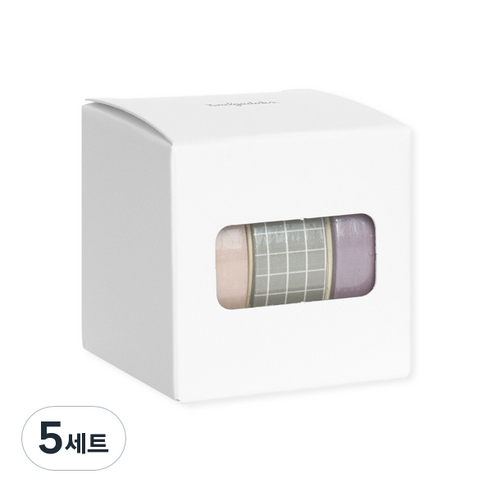 왈가닥스 아르떼 마스킹 테이프 플랜 15mm x 10m 3종 세트, Blueberry, 5세트