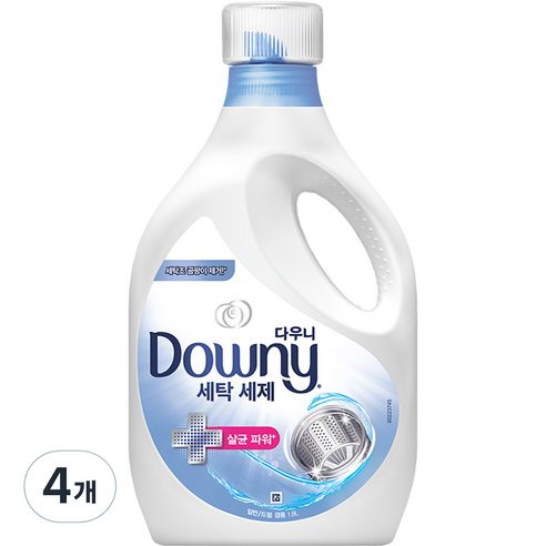 다우니 프리미엄 살균 파워 액체형 세제 본품, 4개, 1.8L