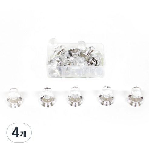 칼라 체스 자석홀더 XS 10p, 투명, 4개