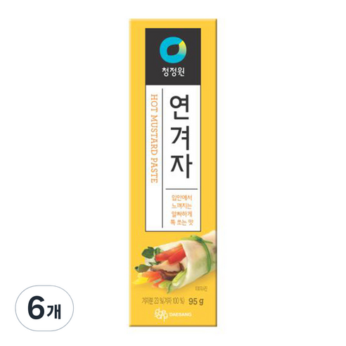 청정원 연겨자, 95g, 6개