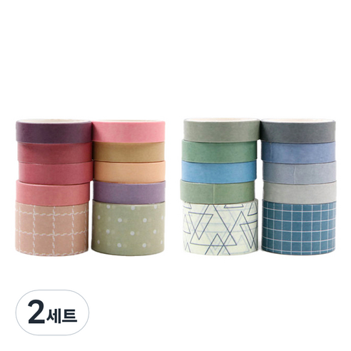 인디케이 스위트 드림 해질무렵 + 숲속길 마스킹 테이프 세트, 혼합색상, 2세트