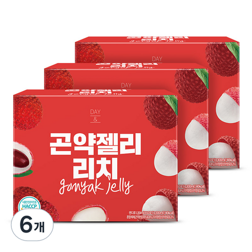 참앤들황토농원 데이앤 리치 곤약젤리 130ml x 10포 3박스 30개 130ml 130g, 1300ml, 6개