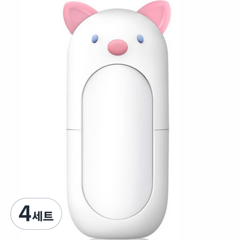 블루마켓 귀여운 캐릭터 케이스 베이비 손톱깍이 세트, 고양이, 4세트