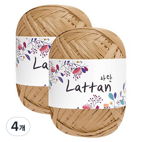 yarna 라탄 2볼 라피아실 40g, 8번(무광), 4개