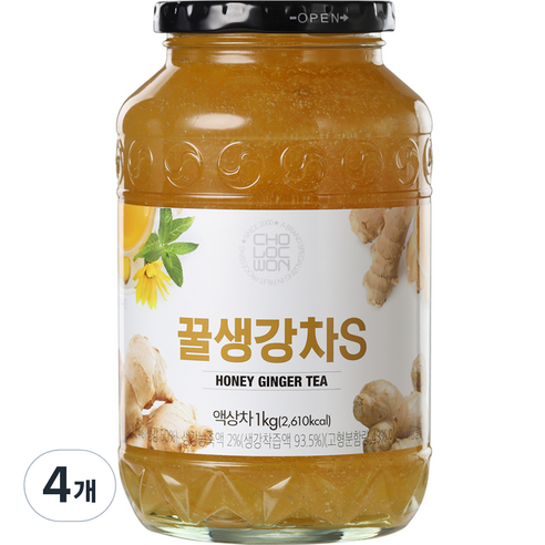 초록원 꿀생강차 S, 1kg, 1개, 4개