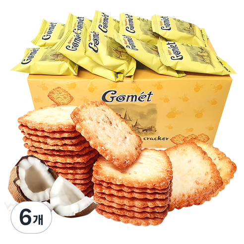 뉴트리365 고멧 참깨 코코넛 크래커, 520g, 6개