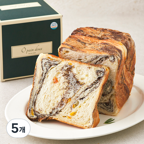 데니쉬 식빵 한라봉 초콜릿, 560g, 5개