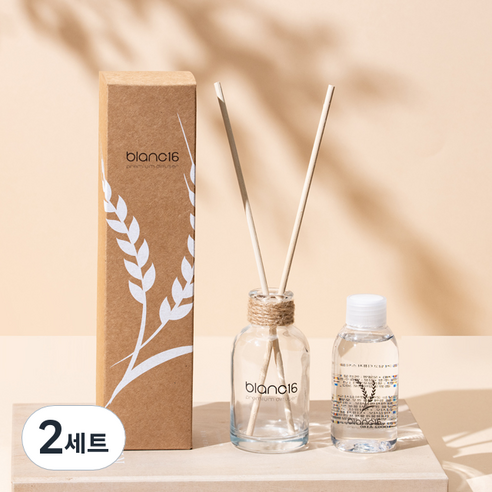 블랑16 내츄럴 베이스 디퓨저 + 섬유스틱 7p, 레몬라벤더, 120ml, 2세트
