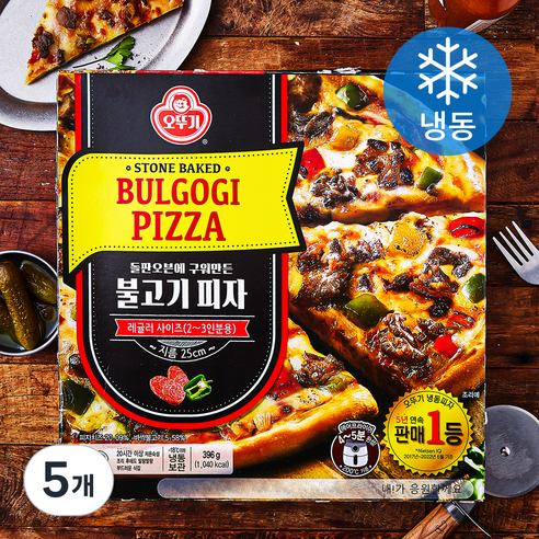 오뚜기 불고기 피자 (냉동), 396g, 1개입, 5개