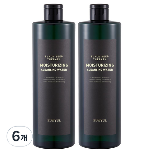 은율 블랙씨드 테라피 모이스춰라이징 클렌징워터, 500ml, 6개