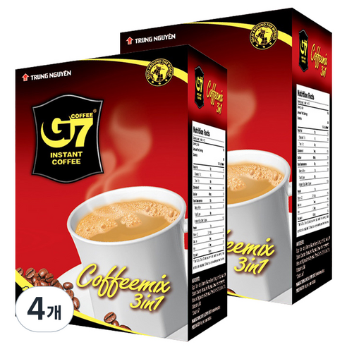 G7 3 in 1 커피믹스 수출용, 16g, 18개입, 4개