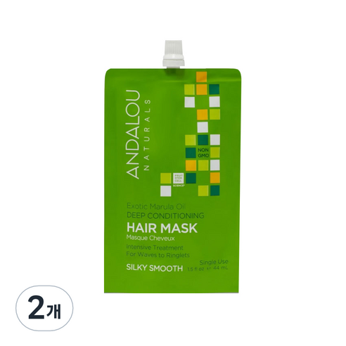 안달로우내추럴스 이그조틱 마룰라 오일 딥 컨디셔닝 헤어 마스크, 44ml, 2개