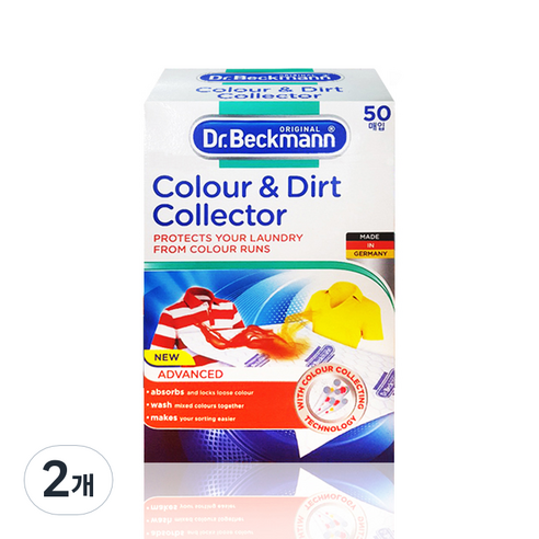 닥터베크만 이염방지 및 유해먼지흡착 매직시트세제, 50개입, 2개