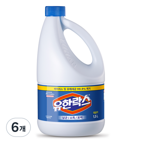 유한락스 레귤러, 6개, 1.5L