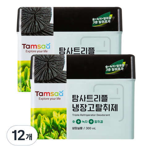 탐사 트리플 냉장고 탈취제 대용량, 300g, 12개
