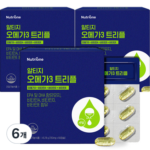 뉴트리원 알티지 오메가3 트리플, 60정, 6개