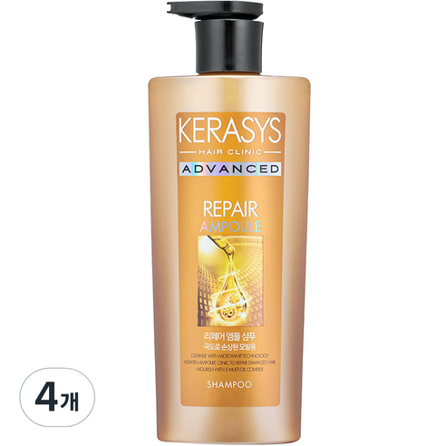 케라시스 어드밴스드 앰플샴푸 리페어, 600ml, 4개
