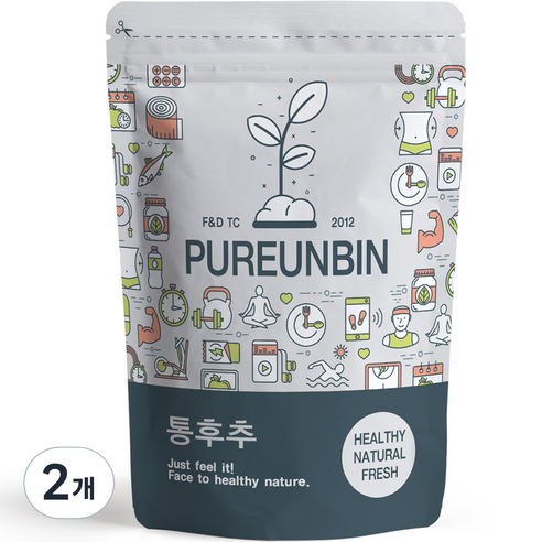 푸른빈 통 흑후추, 600g, 2개