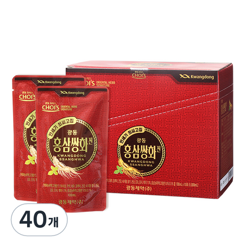 광동 홍삼쌍화, 100ml, 40개