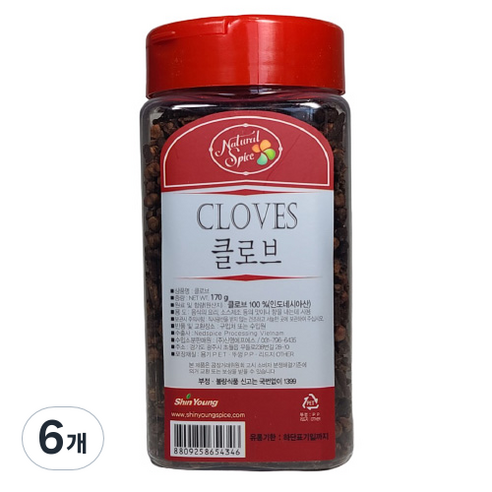 내츄럴스파이스 클로브, 170g, 6개