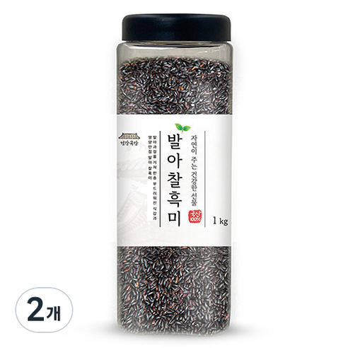 건강곡간 발아찰흑미, 1kg, 2개