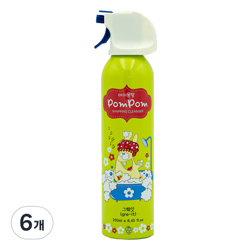 아이몽땅 유아 거품목욕 놀이 바디클렌저 그뤠잇 샤인머스켓향, 250ml, 6개
