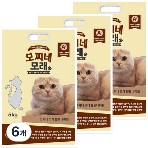 모찌네 고양이 모래, 6개, 무향
