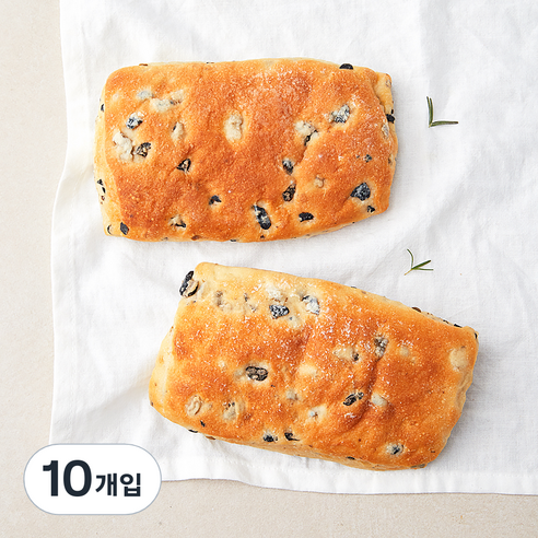 도제식빵 올리브 쌀 치아바타, 130g, 10개입