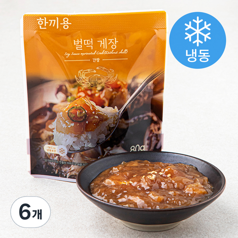 벌떡게장 간장 (냉동), 80g, 6개
