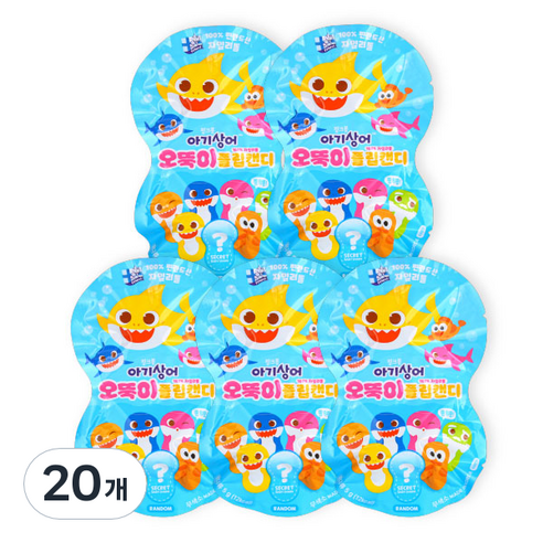 태양생활건강 핑크퐁 아기상어 오뚝이 플립캔디 랜덤발송 20g, 자일리톨, 20개