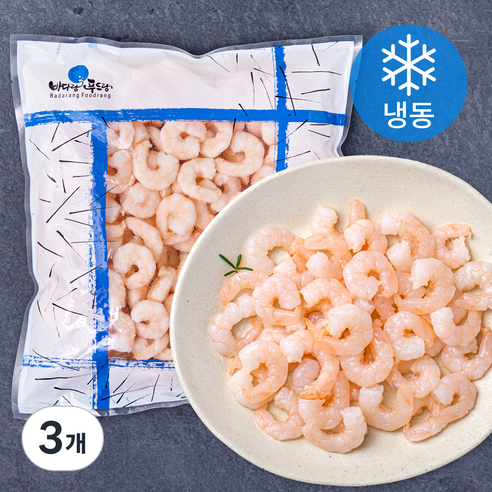 더착한 자숙 새우살 중 100/200 (냉동), 500g, 3개