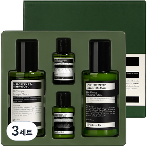 나드 그린티 스킨 200ml + 30ml + 로션 200ml + 30ml 포맨 세트, 3세트