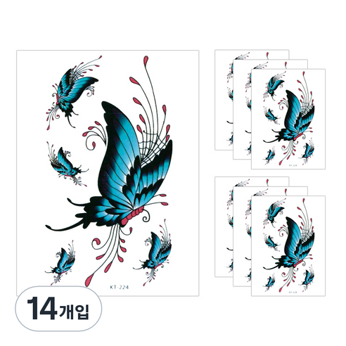 파티복닷컴 타투스티커, KT-224, 14개입