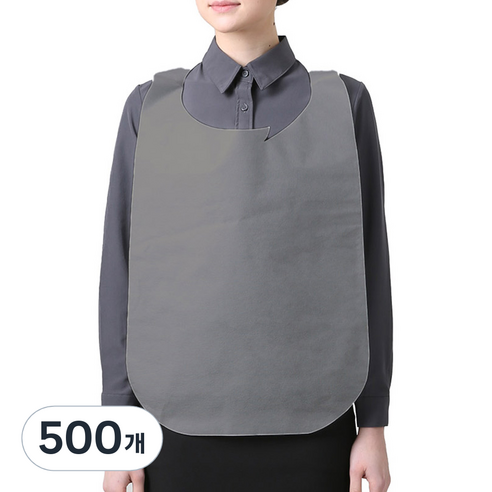 웰프런 일회용 부직포 위생 앞치마, 그레이, 500개