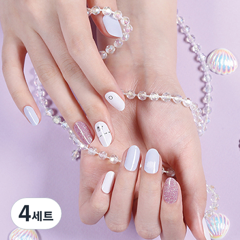 젤리넬리 젤네일 스티커, 머메이드, 4세트