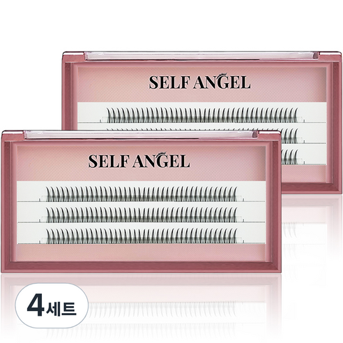 셀프천사 트윙클 A형 인조 속눈썹 혼합 9mm + 10mm + 11mm, 블랙, 4세트