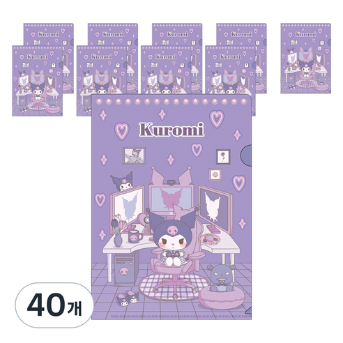 산리오 L 홀더 쿠로미 room, 퍼플, 40개