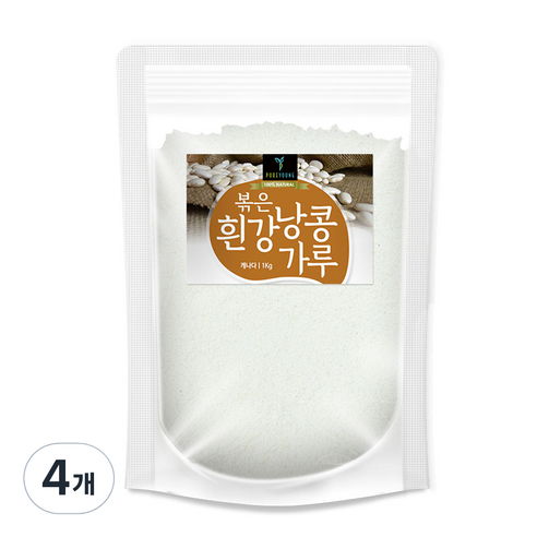 퓨어영 볶은 흰강낭콩 가루 분말, 4개, 1kg
