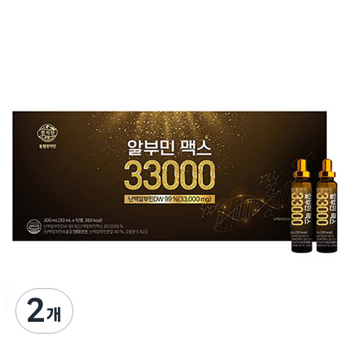 천지인 알부민 맥스 33000 10p + 쇼핑백, 2개, 300ml