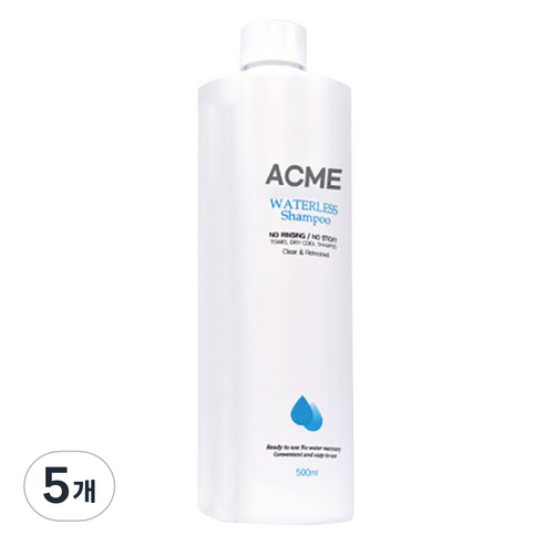 레이펄스 워터리스 샴푸 리필, 500ml, 5개