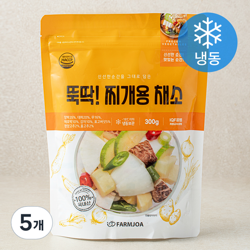 뚝딱! 찌개용 채소 (냉동), 5개, 300g