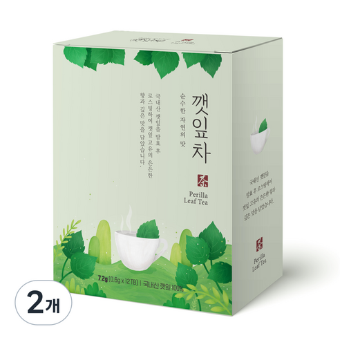 하루의 디톡스 데일리워터 깻잎차, 0.6g, 12개입, 2개