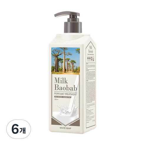 밀크바오밥 퍼퓸 화이트솝 헤어트리트먼트, 500ml, 6개