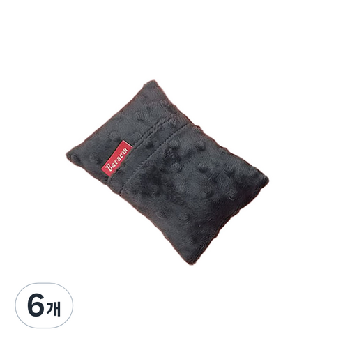 baraem 전자레인지용 다회용 팥찜질 핫팩 180g 극세사차콜, 6개