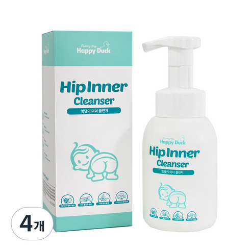 퍼니피아 해피덕 엉덩이 이너 클렌저, 4개, 300ml