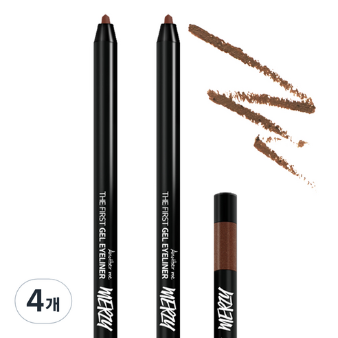 머지 더 퍼스트 젤 아이라이너 0.5g, G12 시에나 브라운, 4개