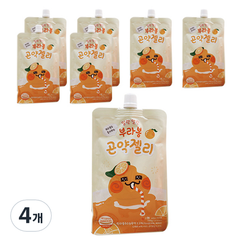 제주애퐁당 부라봉 곤약젤리 7p, 910g, 4개