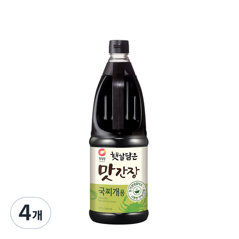 청정원 햇살담은 맛간장 국찌개용, 1.7L, 4개